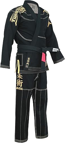 Miniatura 6 de Twister Black Mamba Brazilian Jiu Jitsu Gi Uniforme BJJ Preencogido Con cinturón BJJ GRATIS y bolsa Gi GRATIS