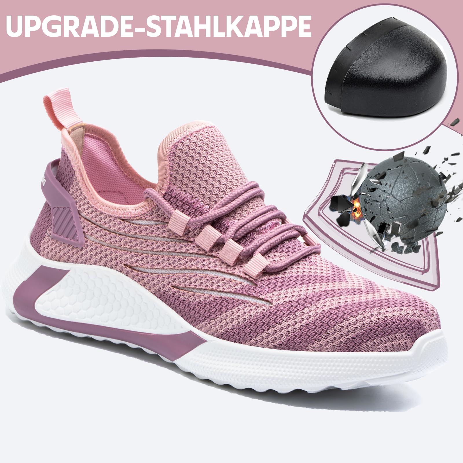 Zapatos de trabajo para hombre, ligeros, de seguridad, transpirables, con puntera de acero, zapatos de protección deportivos