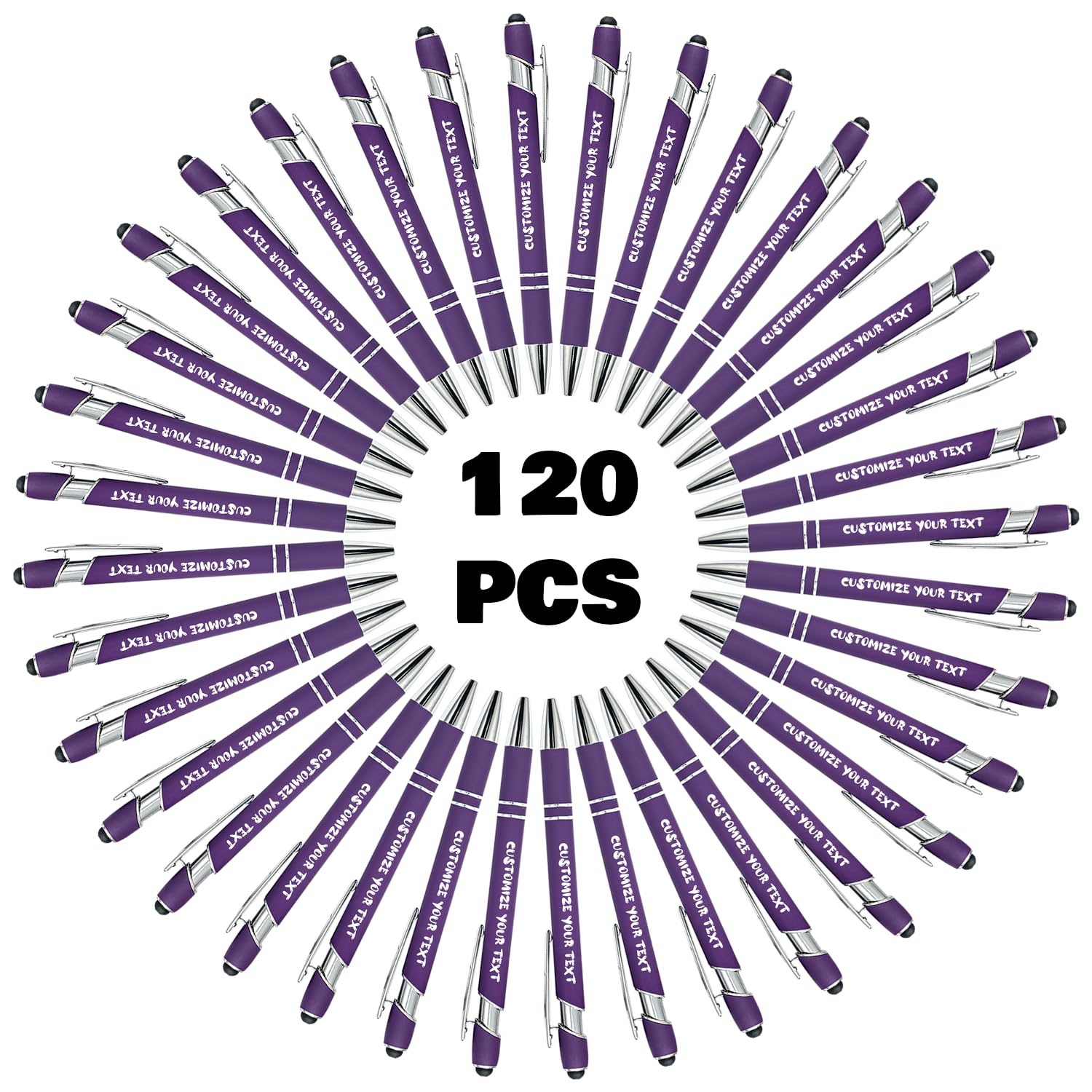 AIFLM Personalized Pens with Name in Bulk Up to 500 Pcs Engraving Ballpoint Pens Set with Your Name Text for Business,Graduation,Wedding,Birthday,Christmas