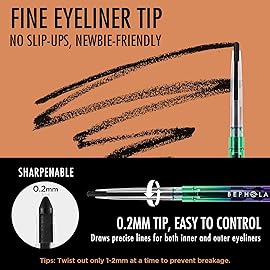 BEPHOLAN Black Eyeliner Pencils,Waterproof Gel Eyeliner Pencil Black Waterline Eye Liner Pen for Women Waterproof Smudge Proof Long-lasting (BLACK)