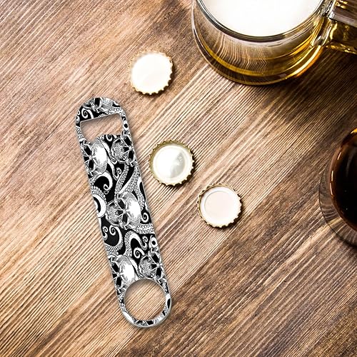 Miniatura 7 de Abrebotellas planos, abridores de cerveza de acero inoxidable de alta resistencia, abrelatas resistentes y duraderos, perfectos para cocina,