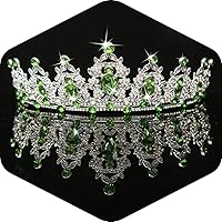Vista 15 de Kamirola - Corona de reina y tiaras corona de princesa para mujeres y niñas, diademas de cristal para novia, princesa para bodas y fiestas (01)