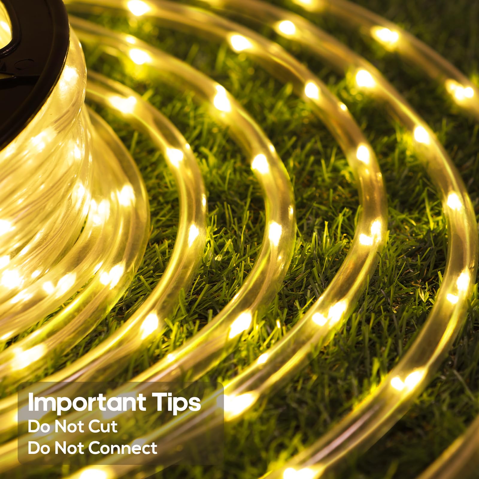 Guirlande lumineuse étanche à 720 LED de 30,5 m avec télécommande, 8 modes et 4 tubes lumineux pour Noël, chambre, terrasse, extérieur, jardin, décoration intérieure et extérieure