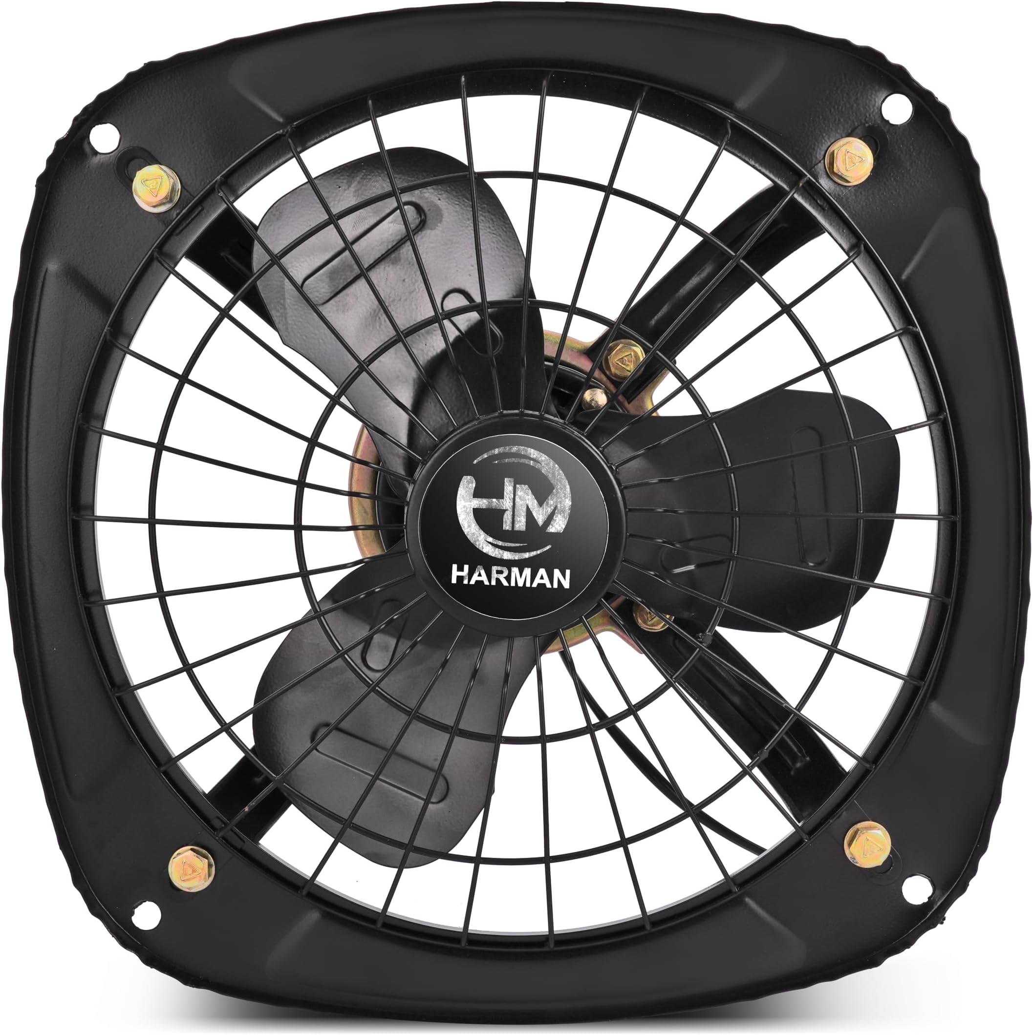 Heavy Duty High Speed Fresh Air Exhaust Fan For Kitchen | Bathroom | Rooms With 1 Year Warranty Made In India (Black) (12 Inch),