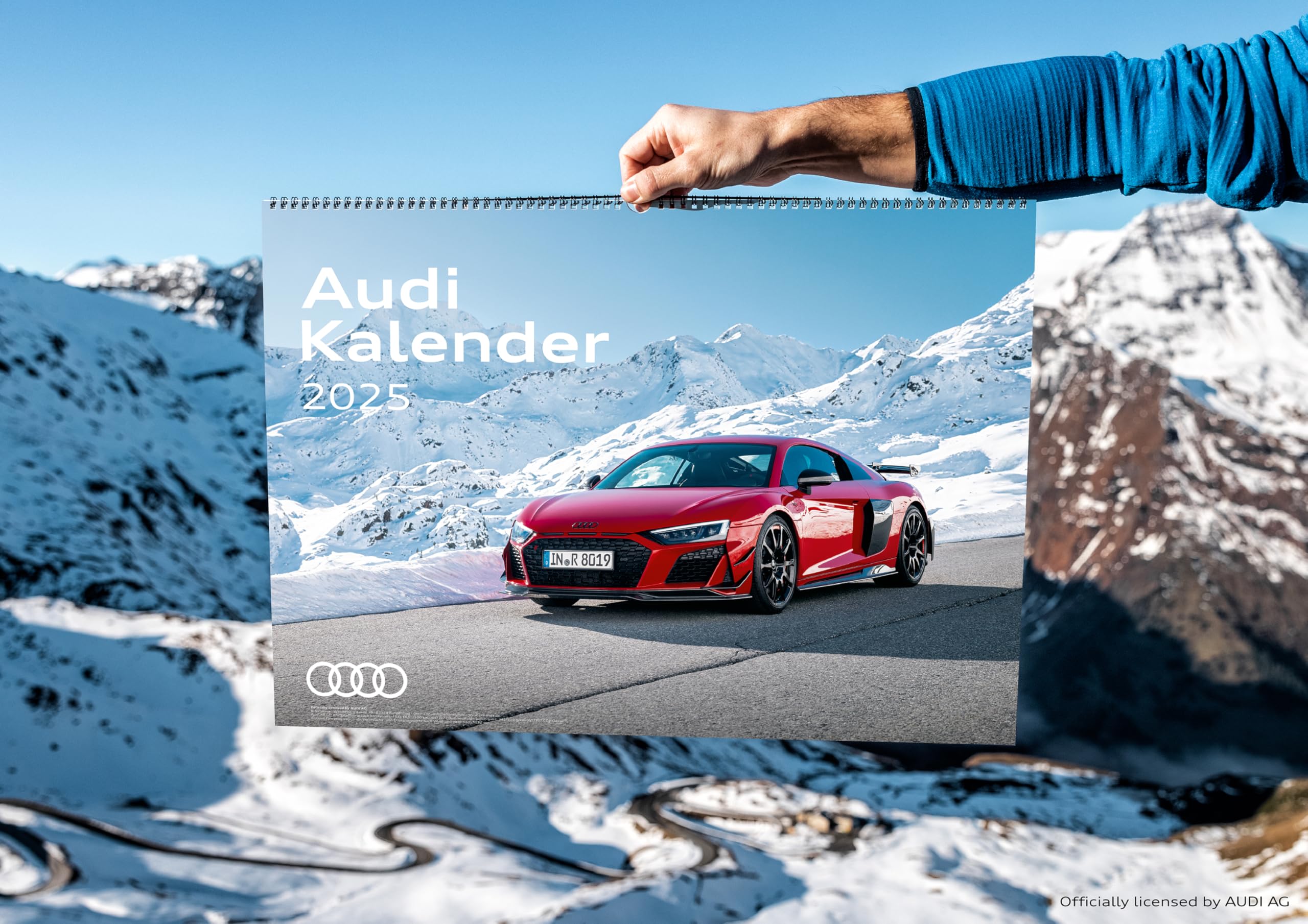 Audi Kalender 2025 DIN A2 60x42cm // Officially licensed by AUDI AG // TTRS RS3 RS4 RS5 RS6 RS7 R8 RSQ8 etron/Audi Sport/Premium Wandkalender