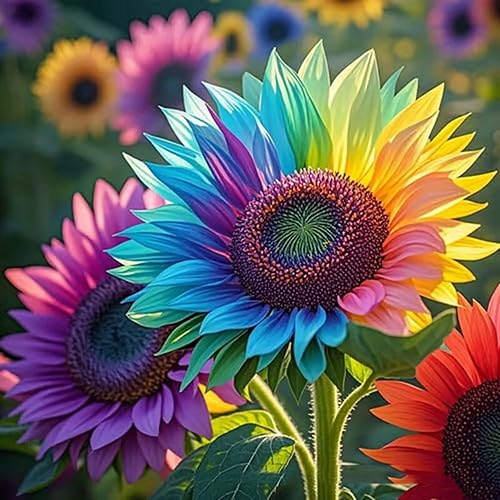 Miniatura 5 de Más de 200 semillas de girasol gigantes para plantar, semillas de girasol mixtas sin OMG, flor perenne que atrae a los polinizadores