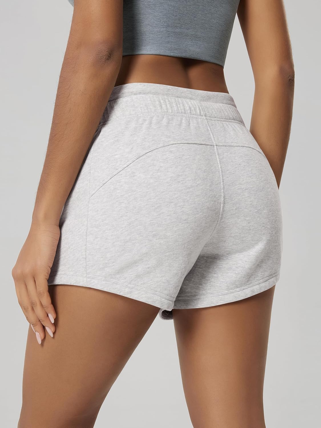 ODODOS Women's Sweat Shorts with Pockets Cotton French Terry Drawstring Summer Workout Casual Lounge Shorts - Image 4