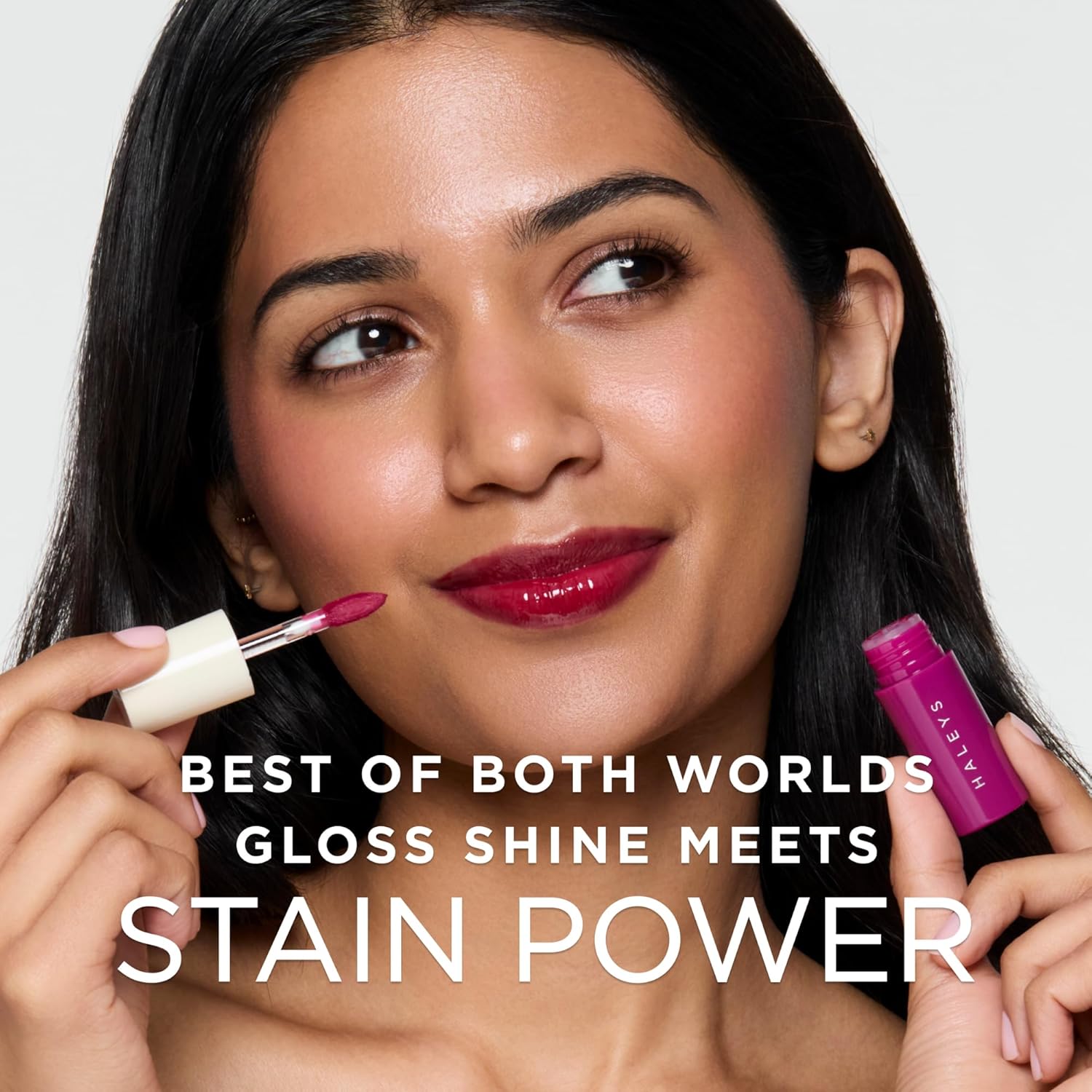 HALEYS Re-dew Lip Gloss to Stain - Hydrating Kiss-Proof Formula with Vegan Squalane & Vitamin E - Lightweight Transfer-Proof Hybrid for Soft Color, Cushiony Moisture & All-Day Wear (Whisper)