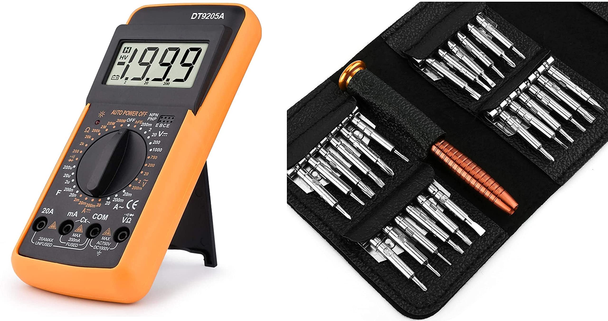 SG FLASH Professional Multimeter With 25 IN 1 MULTIPURPOSE TOOL KIT AC DC Voltage Current Resistance Capacitance HFE Diode Tester Multimeter Professional With Bazzer (9205) (Black 2000 Counts)| (B0C6FH4ZFH) Amazon Price History, Amazon Price Tracker