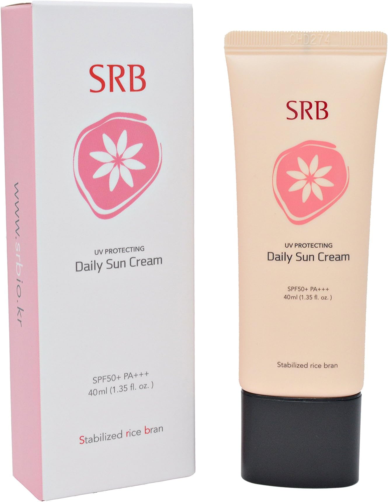 Korean Beauty (SRB) Daily Facial Sun Cream (Sunscreen) SPF50+, Broad Spectrum PA+++ 40mL (1.35oz) - Protects and Defends from UVA/UVB rays