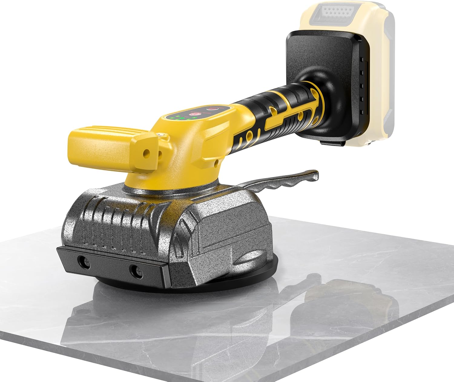 Tile Vibration Tool for Dewalt 20V Battery, Cordless Tile Leveling Machine, Tiler Tools with Bubble Level Gauge, Large Suction Cup, 5 Speed, Tile Vibrator for Floor Wall(No Battery)