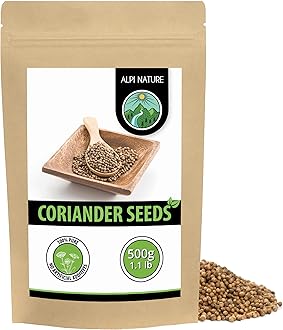 Alpi Nature Coriander Seeds 500g 1.1 lb, Whole Raw Coriander Seeds for Cooking and Spice Blends