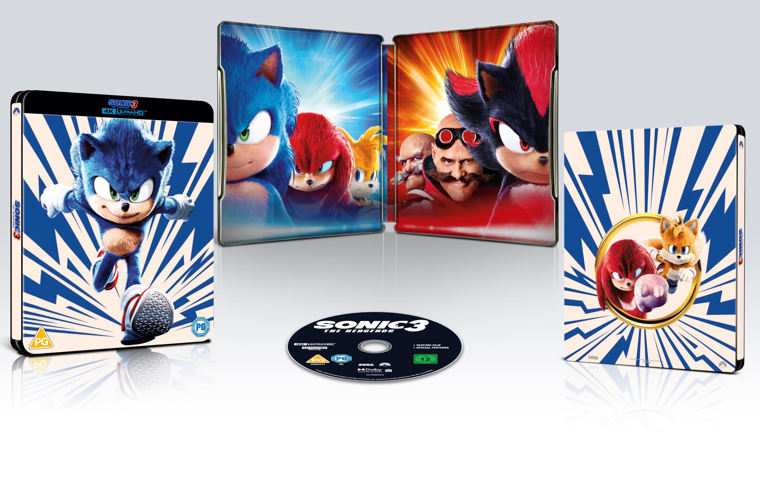 Sonic the Hedgehog 3 4K UHD Steelbook [Blu-ray] [Region A]