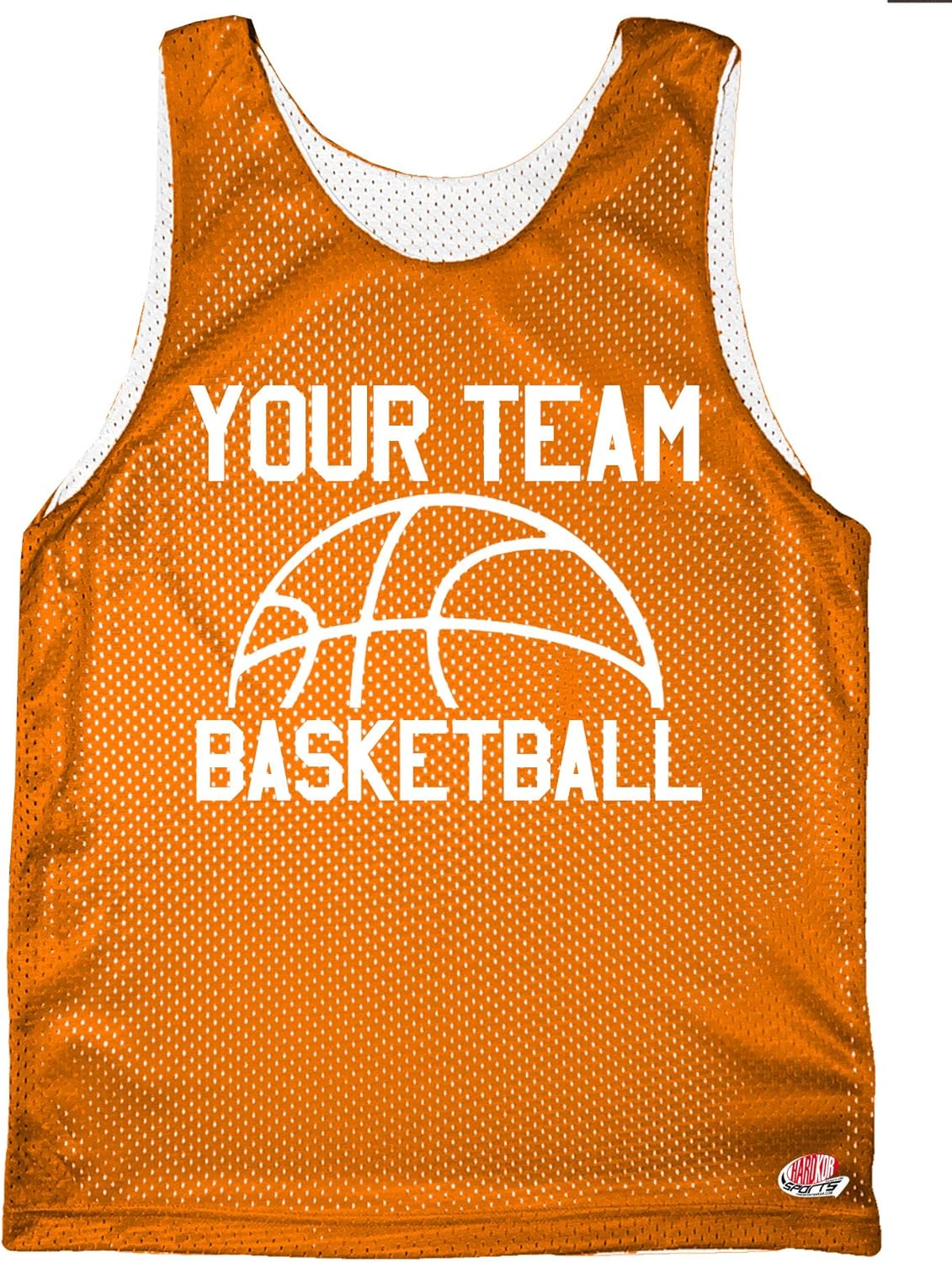 Orange Reversible Custom Basketball Jersey with Names Numbers Both Sides
