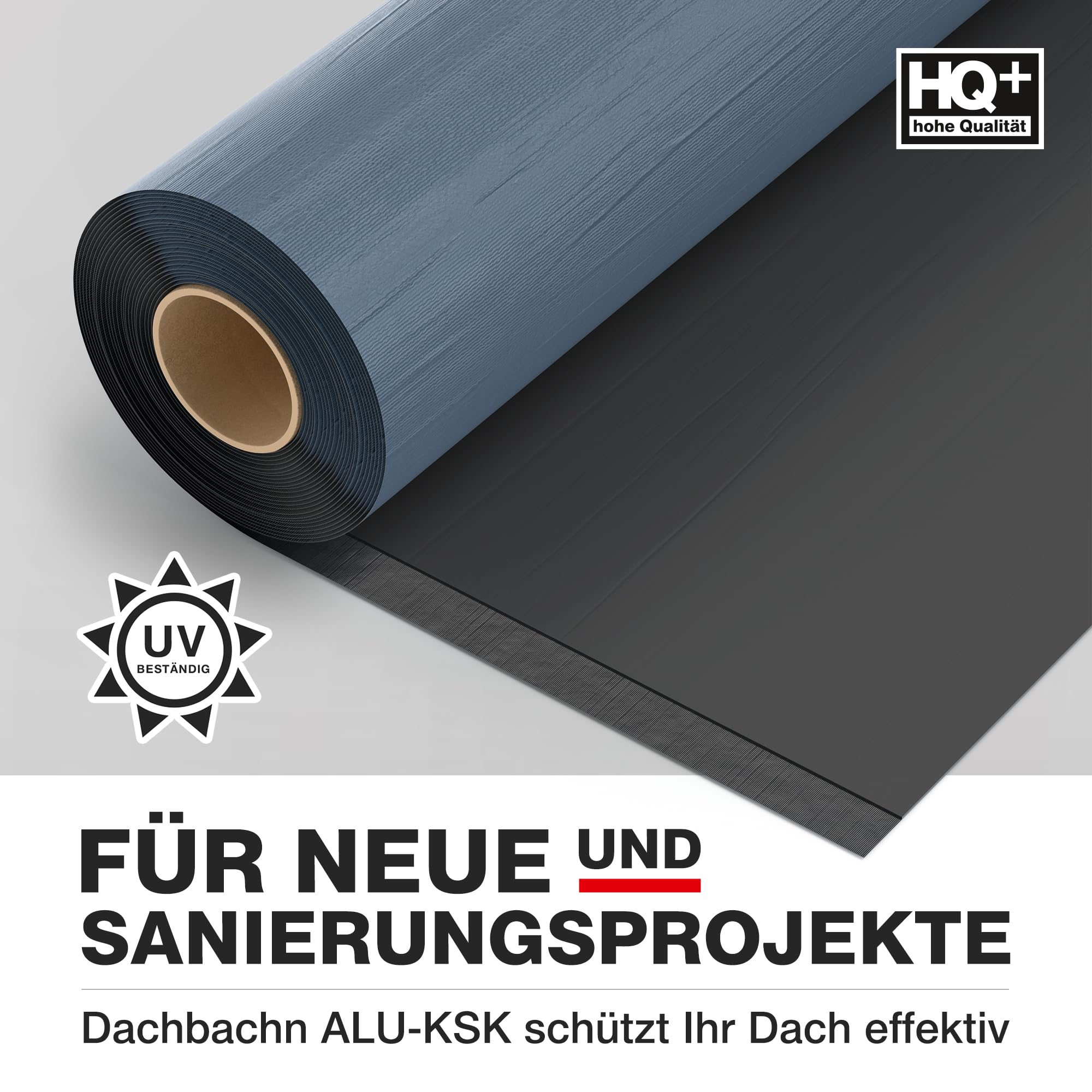Isolbau KSK Dachbahn Dichtfolie Selbstklebend RAL 7016 Anthrazit Bitumendachbahn 5 m² Rolle Kaltselbstklebebahn