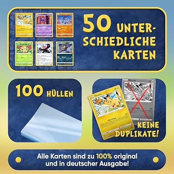 Pokemon Cards German 50 Different Originals Pokemon Cards 3 Rare 10 Holo 1 Random Pikachu, Glumanda, Dedenne, Eeve, etc. Trading Cards Current Sets + 1 Heartforcards® Toploader (10 Holos)
