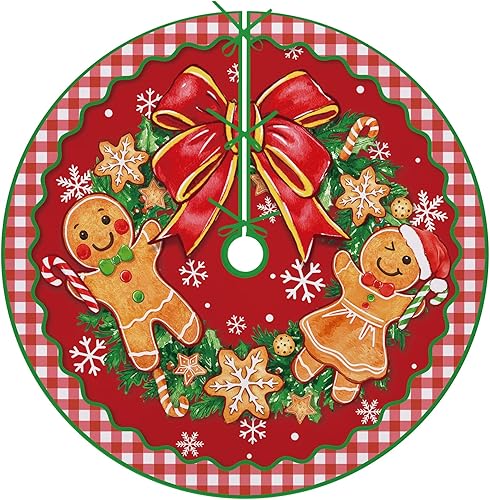 Falda de árbol de muñeco de nieve de 48 pulgadas con cordones, falda de árbol de Navidad rosa artificial, fiesta de invierno, decoración de