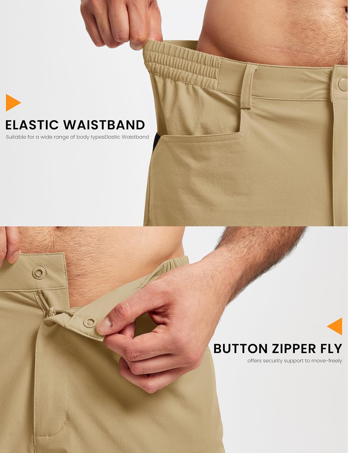 TACVASEN Men's Summer Outdoor Shorts Quick Dry Water Resistant Cargo Casual Golf Work Hiking Shorts (NO Belt) thumbnail