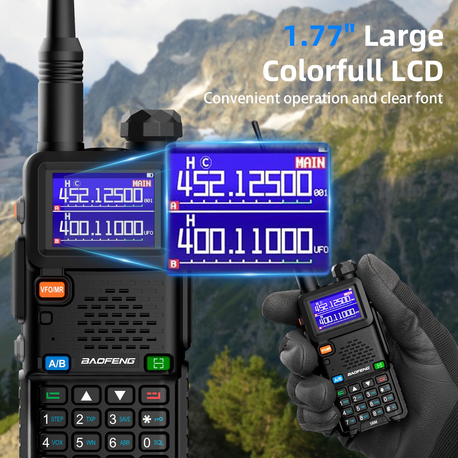 BAOFENG UV-5RM Ham Radio - Long Range Walkie Talkies -6