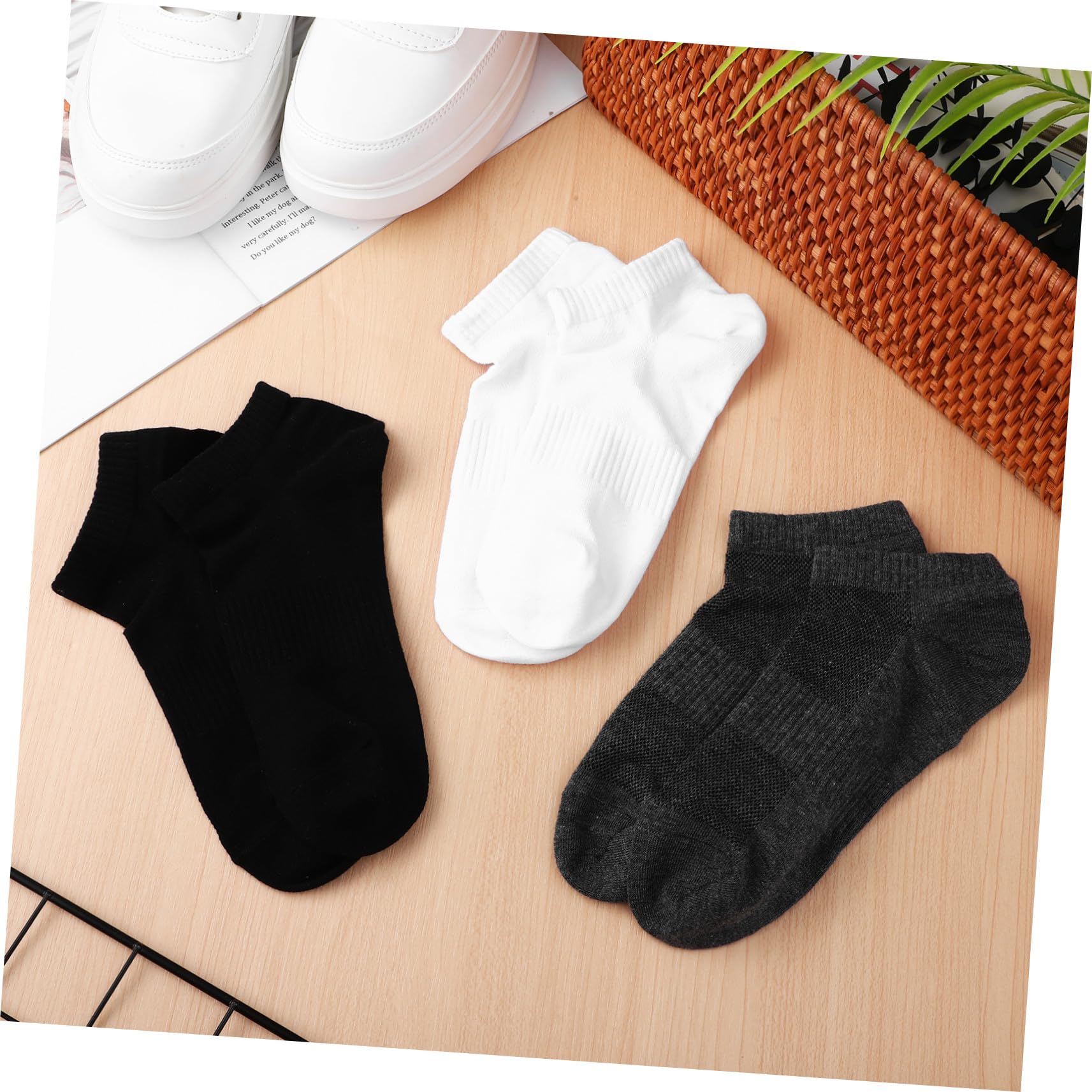 TOYANDONA 9pares Calcetines Deportivos para Correr Cortos de Algodón Transpirables para Hombre Calcetines Tobilleros Invisibles para Deportes y Correr