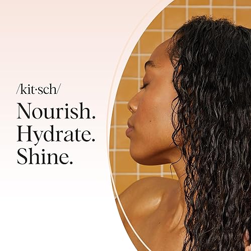 Miniatura 8 de Kitsch Barra de champú de aceite de ricino y acondicionador de aceite de coco, champú nutritivo y acondicionador para cabello seco y dañado,