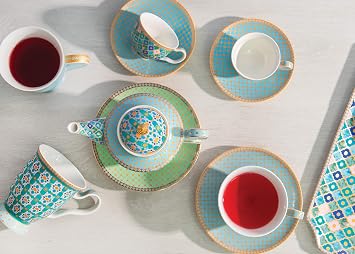 Maxwell & Williams HV0119 Teas & C’s Kasbah Coffee Mug in Gift Box, Porcelain, Mint Green, 300 ml