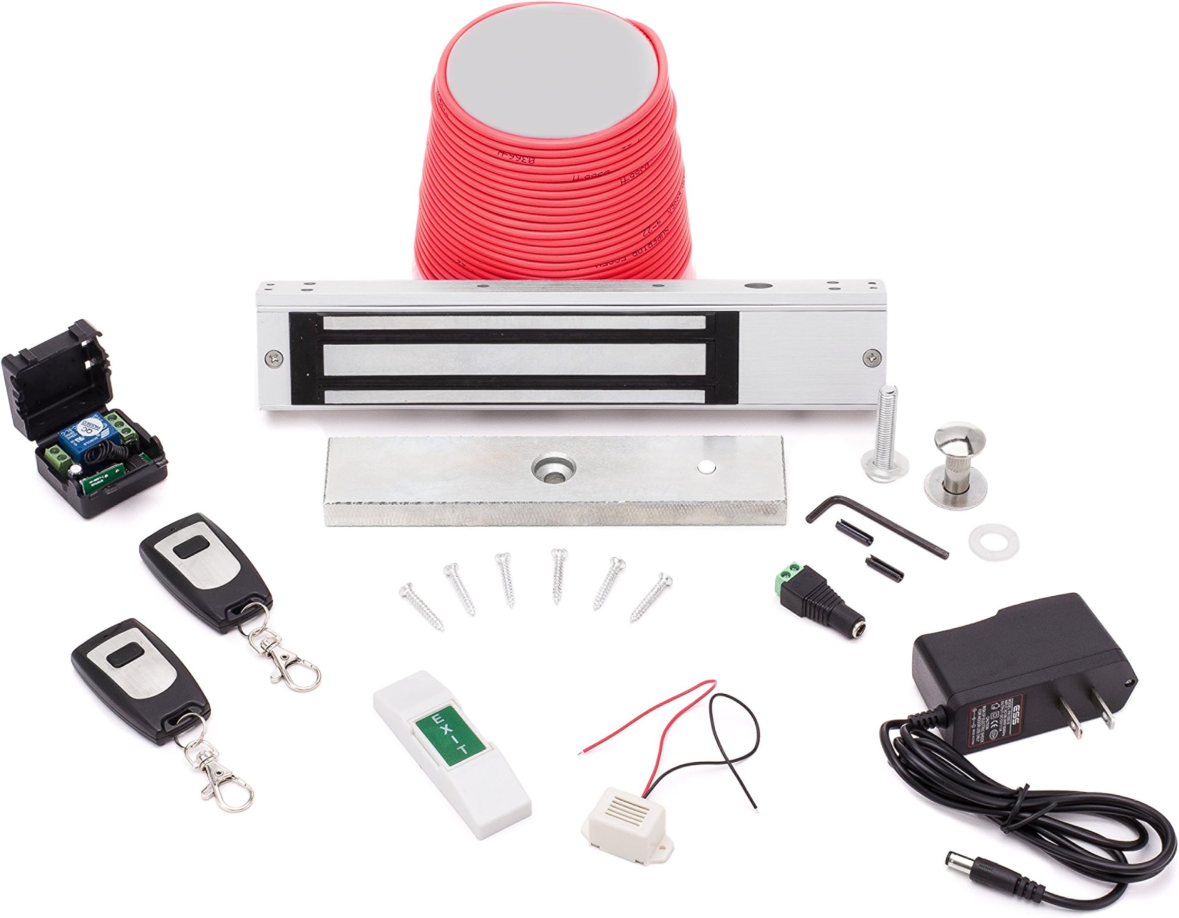 Electric Magnetic Lock 600lbs. and Wireless Remote System : Standard Buzz In Lock Kit : By TOLEDO