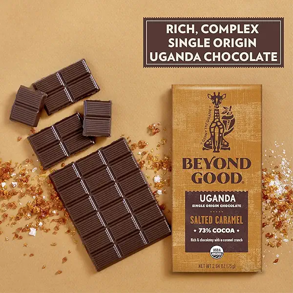 Organic Bar Dark Chocolate Salted Caramel, 2.64 Ounce 3