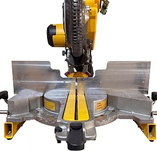 Aluminum Miter Saw Zero Clearance Fence | Stairstep Cutout for Full Sliding Functionality | Compatible with Dewalt Sliding Compound Miter Saws DHS780, DHS790, DWS779, DWS782 and DWS780