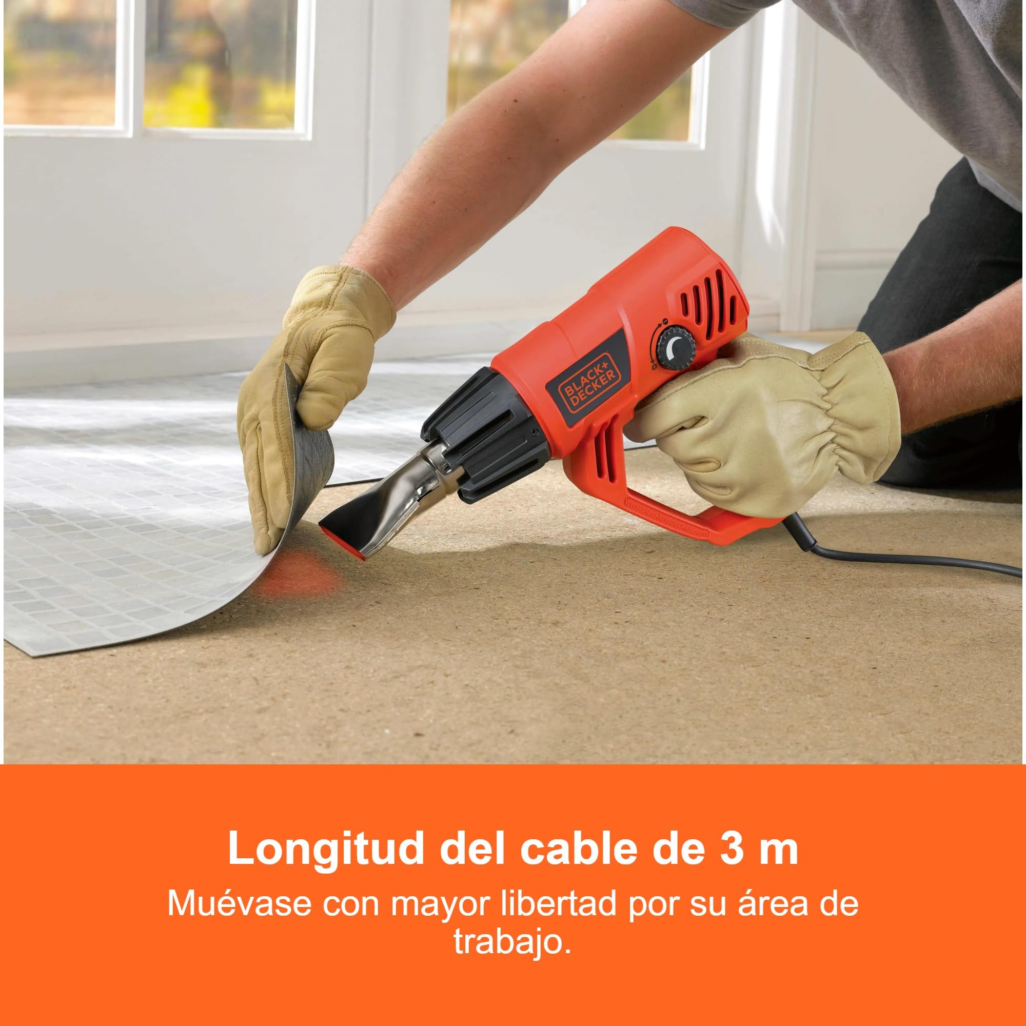 BLACK+DECKER Pistola de Calor de 2000W con Control de Temperatura Variable, KX2001-QS