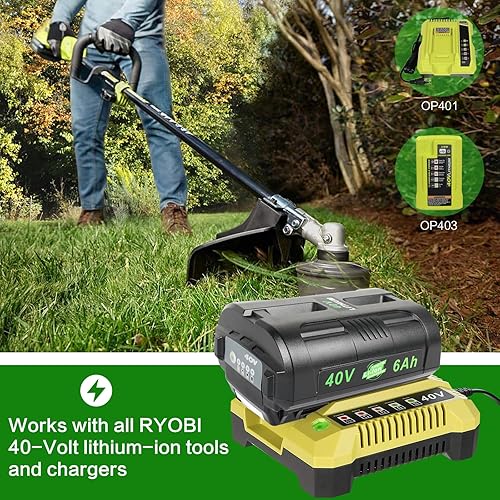 Miniatura 7 de ARyee 40V 6.0Ah OP4050A Reemplazo para Ryobi 40V Batería de litio OP4040 OP4015 OP4026 OP40201 OP40261 OP4030 OP40301 OP40401 OP40501 OP40601