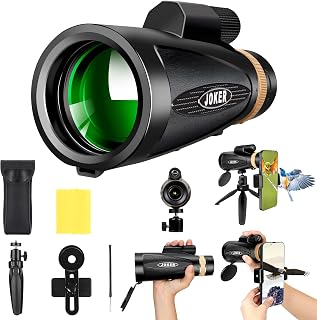 30X60 Monocular Telescope with Smartphone Holder Tripod Waterproof Compact HD Binoculars Scope for Adults Bird Watching Travelling Hunting Hiking Concert