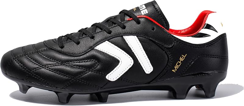 Tacos de fútbol FG para hombre - Zapatos de fútbol de piel de becerro profesional - Botas de fútbol para exteriores/interiores Tallas para adultos unisex