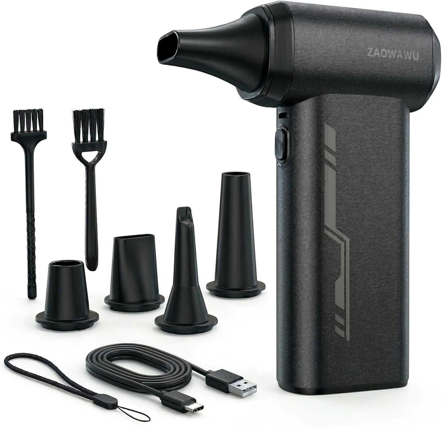 JX007 Electric Air Duster 150000RPM, Rechargeable Cordless Compressed Air Duster & Mini Blower, PC Cleaning Kit, Air Blower, Computer Cleaner for Keyboard, Car, Home, Outdoor