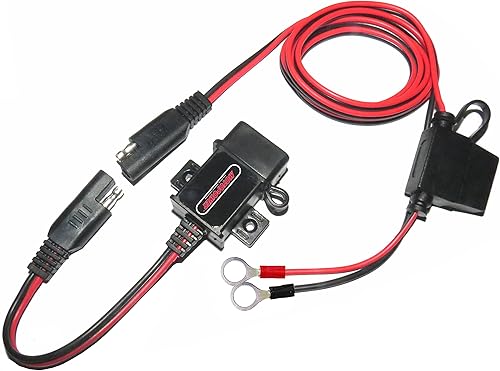 MOTOPOWER MP0609A - Kit de puerto USB para motocicleta de 31 amperios SAE a USB adaptador en motocicleta