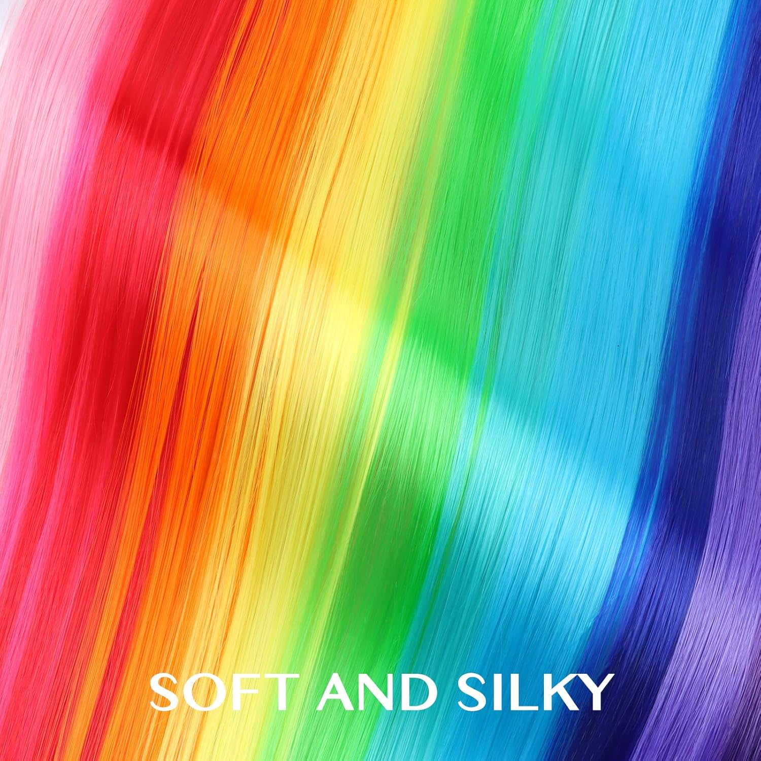 IDN BEAUTY Colored Clip in Hair Extension, 12PCS Hot Pink 24Inch Invisible Clip Straight Synthetic Hair Pieces for Women, Hair Accessories for Party Cosplay Travel Birthday - Image 5