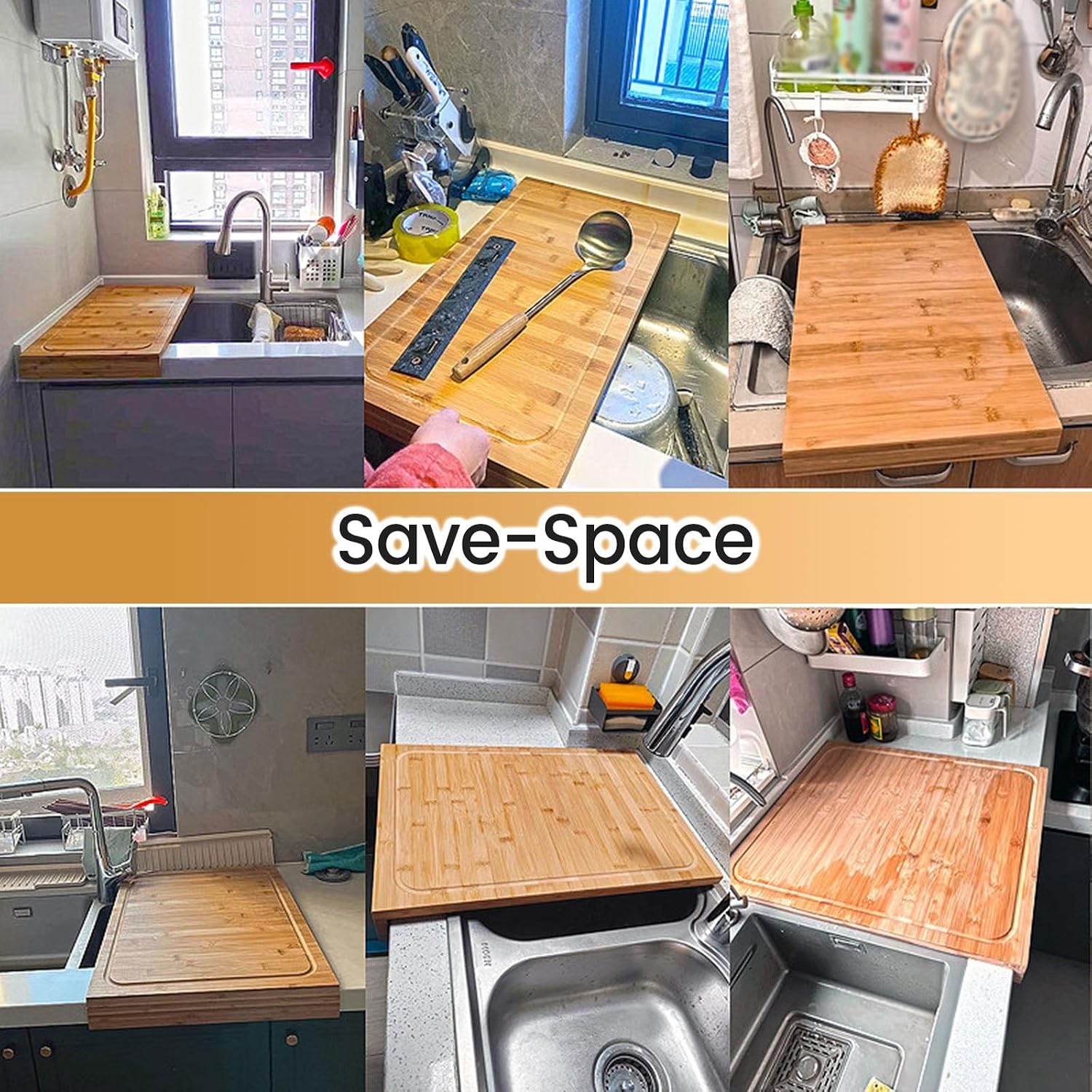 Noodle Board for Electric Stove Top, Wooden Stovetop Cover Cutting Board, Large Over The Sink Cutting Board with Detachable Legs