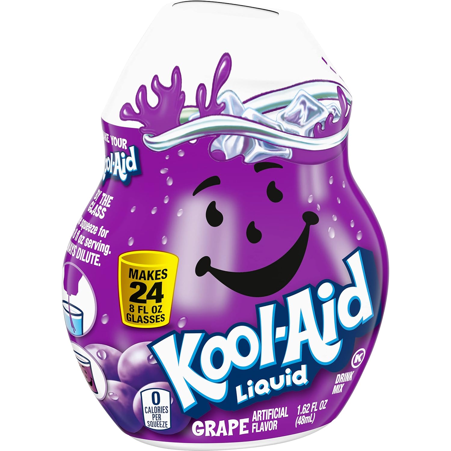 Kool-Aid Grape Liquid Drink Mix, Caffeine Free, 1.62 fl oz Bottle (Pack of 8)