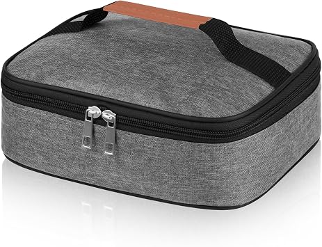 HCFGS 3.5L Insulated Lunch Box for Men & Women,Leak-Proof,Reusable Thermal Lunch Bag for Work Office Picnic Portable Cooler Food Container with Flat Bento Design
