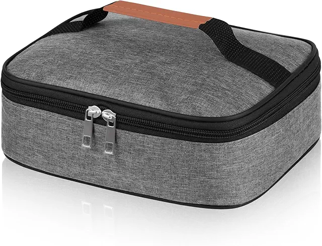 Lohey Insulated Lunch Box with Ice Pack - Portable Thermal Cooler Bag for Work & School