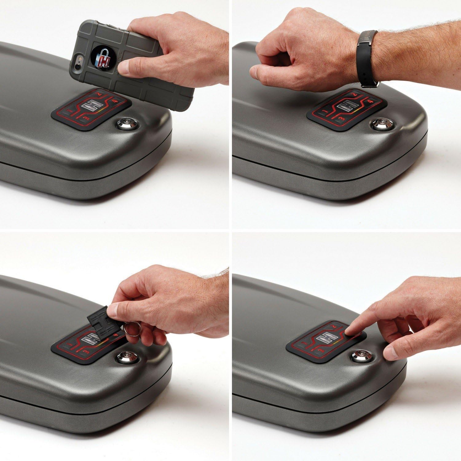 Hornady RAPiD Gun Safes with RFID Technology for Quick Access to Guns and Valuables - Heavy Duty Construction, Touch-Free Entry Handgun Safe Gun Lock Box for Home, Bedside, Nightstand, or Vehicles