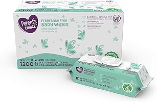 Parent's Choice Unscented Baby Wipes, 12 Packs of 100 (1200 Count)