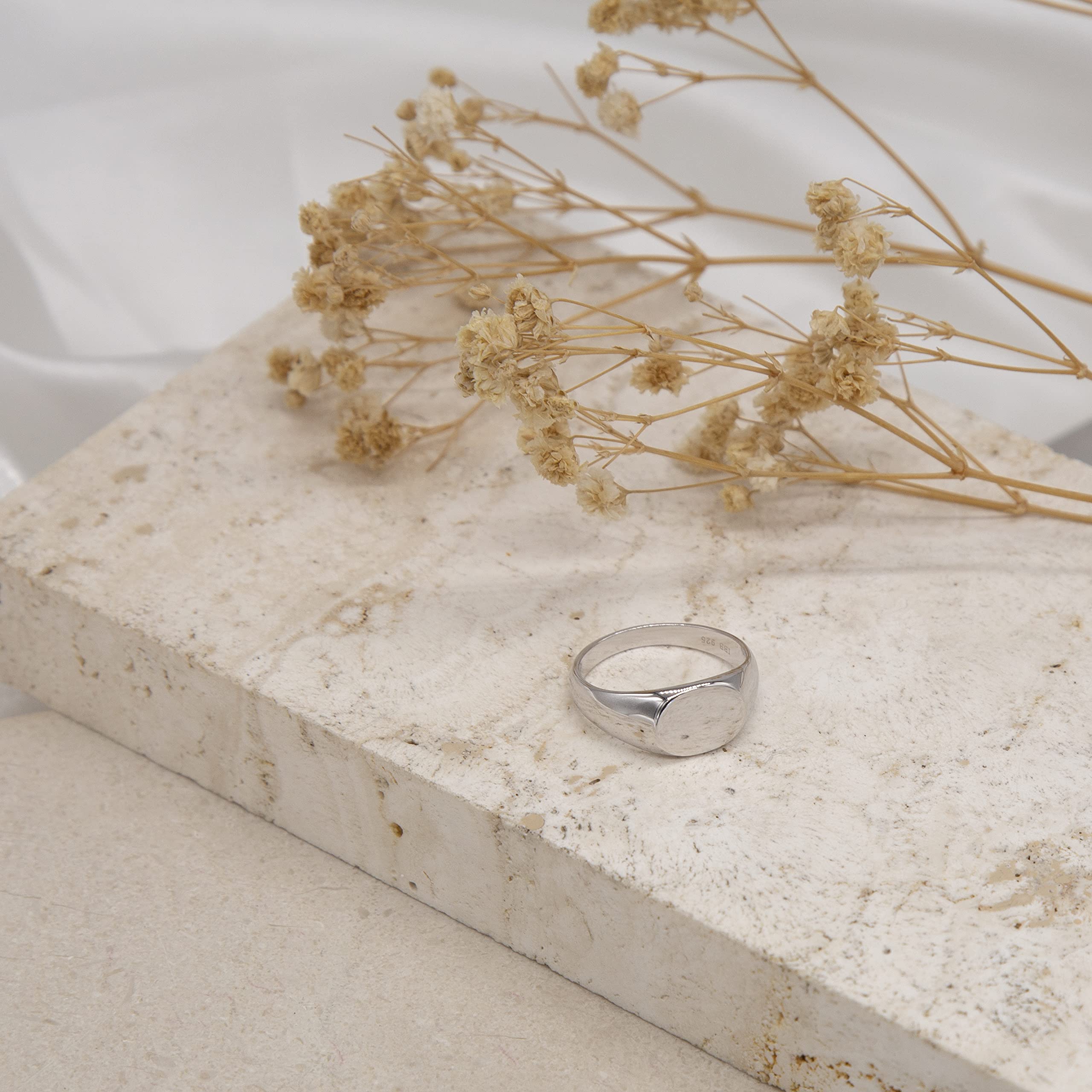 Tuscany Silver Unisex Siegelringe 925 Sterlingsilber Silber