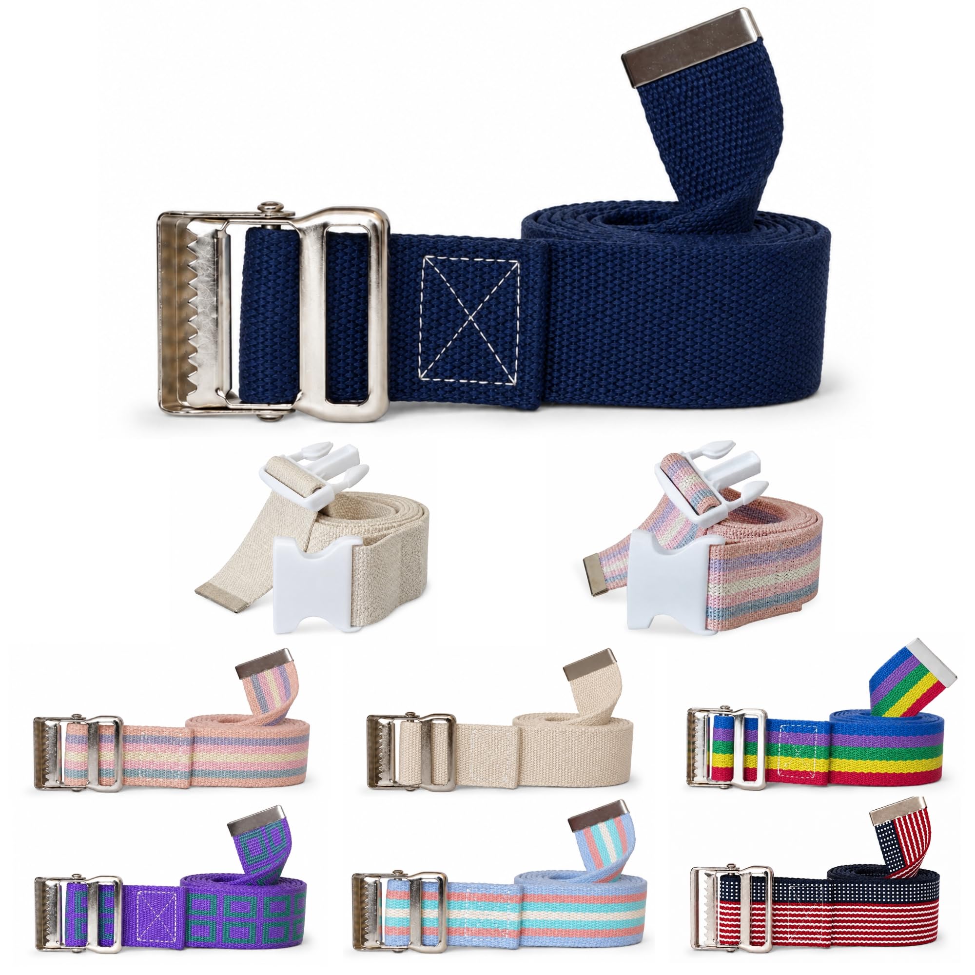 NYOrtho Plastic Buckle Gait Belt - Adjustable Machine Washable Strong and Durable Material Latex Free, Pastel, 54" — Amazon image 11