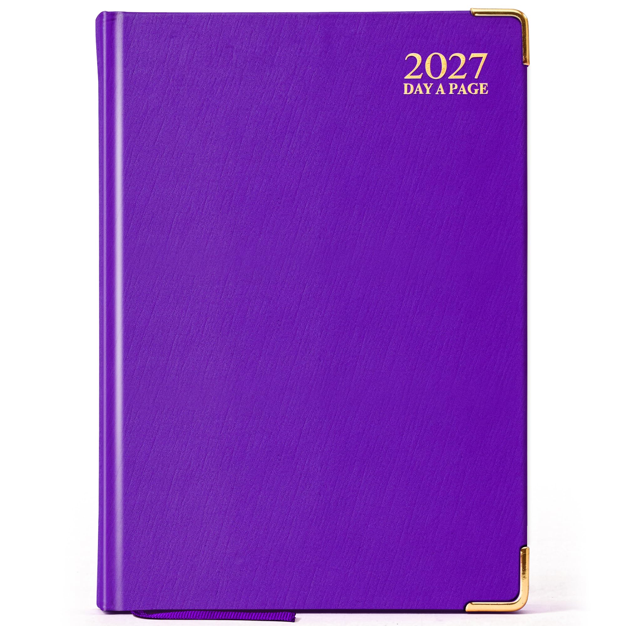 G4GADGET A4 2027 Day a Page Purple Diary Gilt Edges Hardback โ image 1