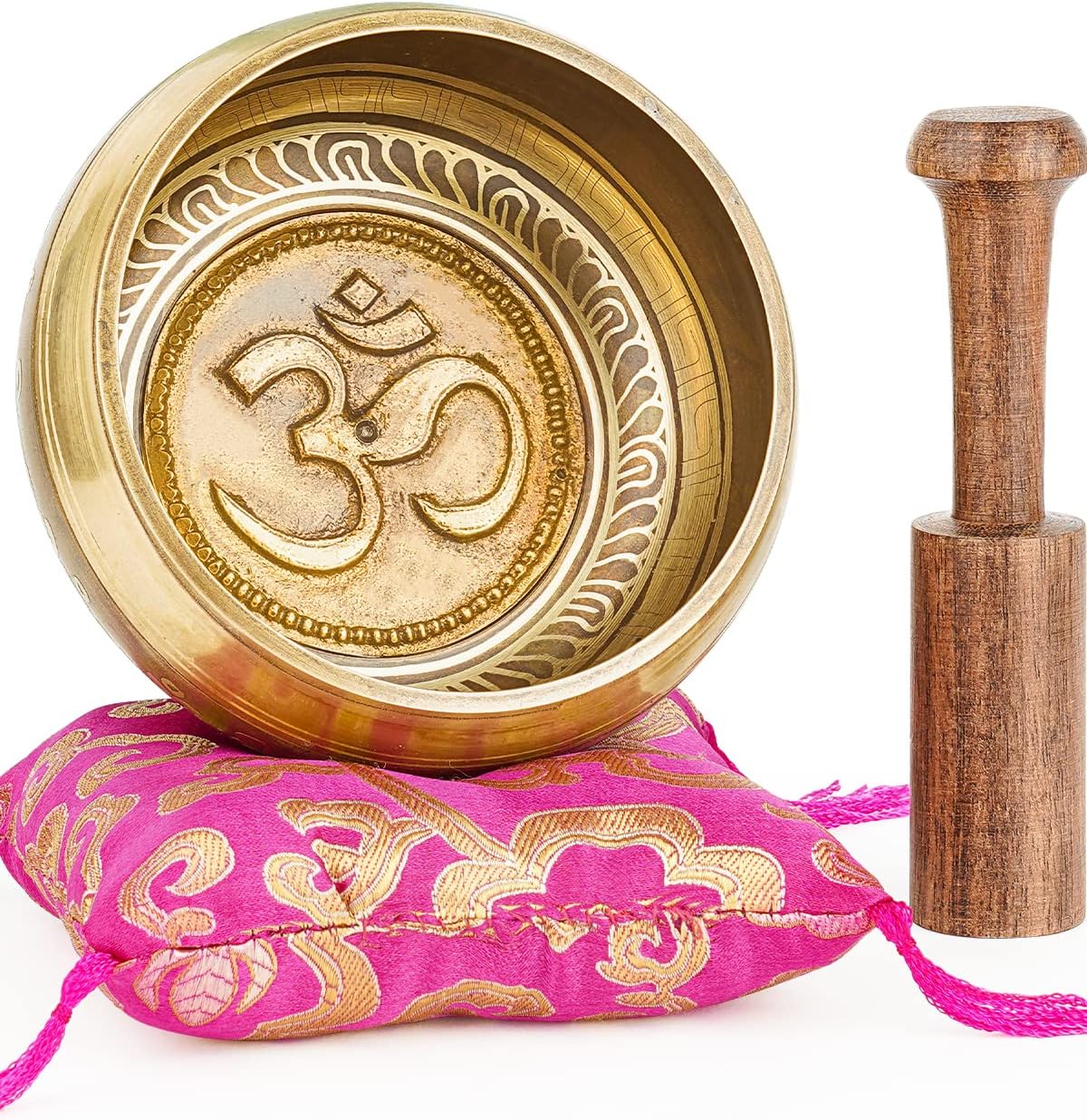 4.5” Large Tibetan Singing Bowls, Singing Sound Bowl Handcrafted in Nepal for Yoga,Chakra Healing,Stress Relief Self Care Gifts for Women and Men Christmas Gifts