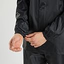 Water Fighter by ZEEL Rain Coat for Men with Adjustable Hood, Polyester Waterproof Full Sleeves, Top and Bottom Set Rainwear, Front Zip with Snap Button Flap (EWF311, Black, XL) gallery image