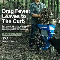 Vista 3 de Landworks Trituradora de madera Trituradora Trituradora Super Heavy Duty 7HP 3 en 1 Multifunción 3 "pulgadas Capacidad máxima