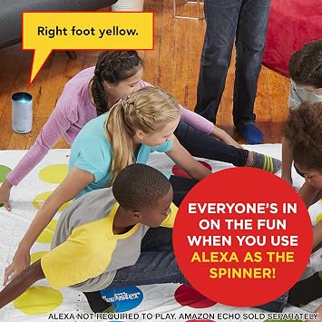 Hasbro Gaming Twister Ultimate: Bigger Mat, More Colored Spots, Family, Kids Party Game Age 6+; Compatible with Alexa