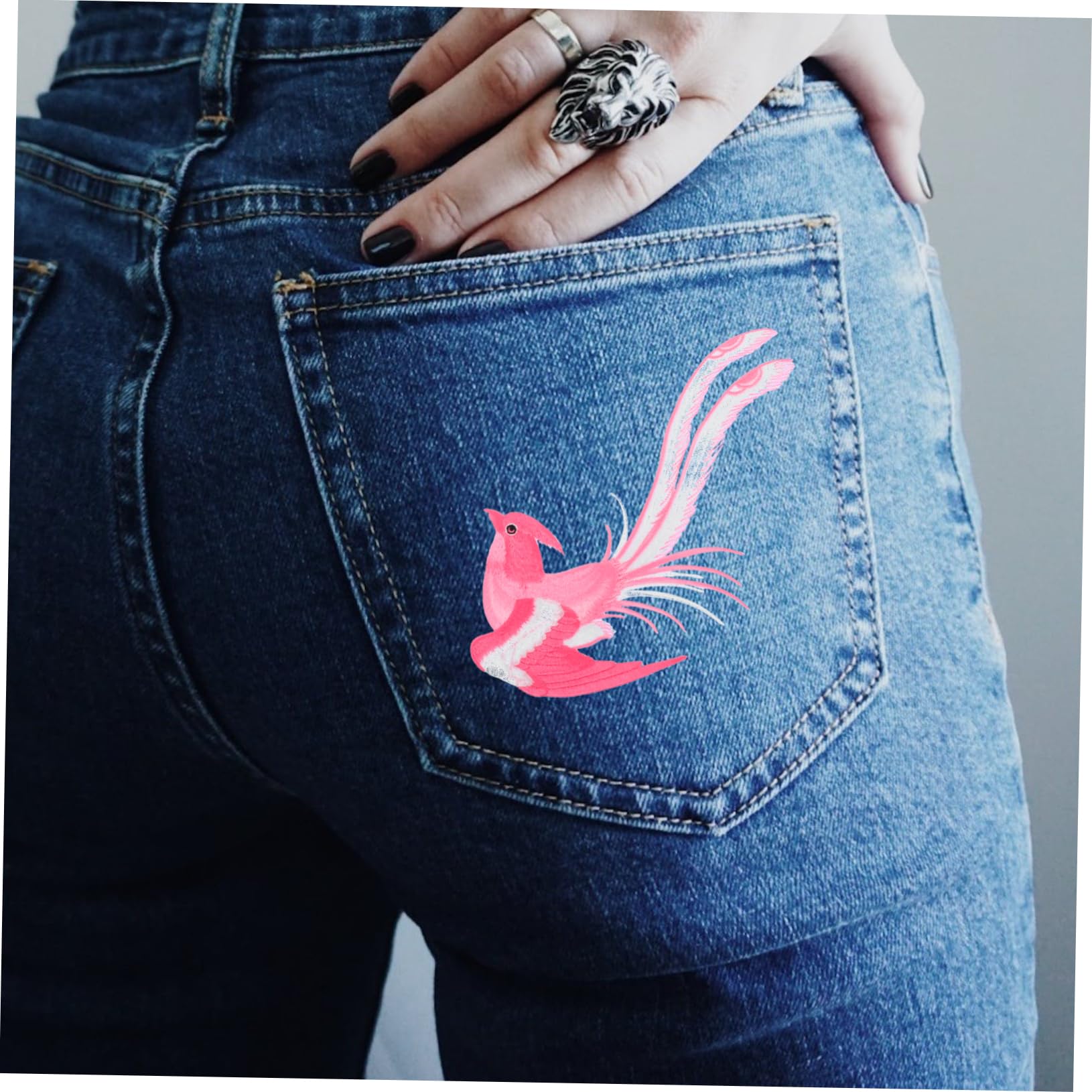 jojofuny 3 Paia Patch Termoadesiva per Cucito con Ricamo Uccelli Toppe Decorativa per Abbigliamento e Accessori Facile da Applicare su Vestiti Tende e Durabilità e Design